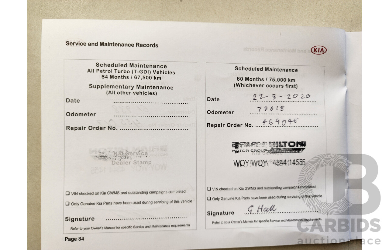 09/2016 Kia Cerato S YD MY17 5d Hatchback Grey 2.0L