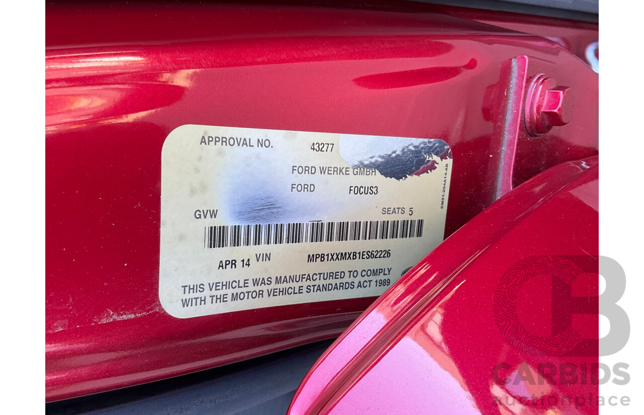 04/2014 Ford Focus Trend LW MK2 Upgrade 5d Hatchback Ruby Red 2.0L