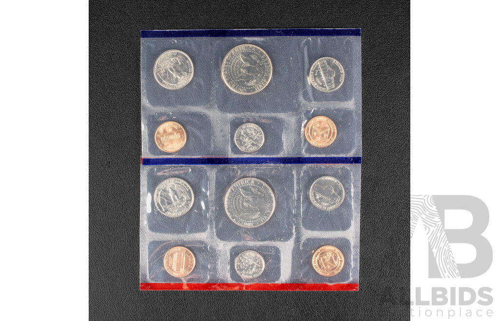 Four USA 1996 Thirteen UNC Coin Sets, 50th Anniversary of the Roosevelt Dime Editions
