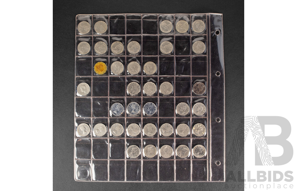 Collection of Canadian Five Cent Coins Spanning 1922 to 1968 Including Commemoratives