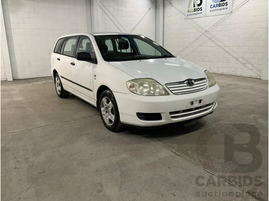 05/2005 Toyota Corolla Ascent ZZE122R 4d Wagon White 1.8L