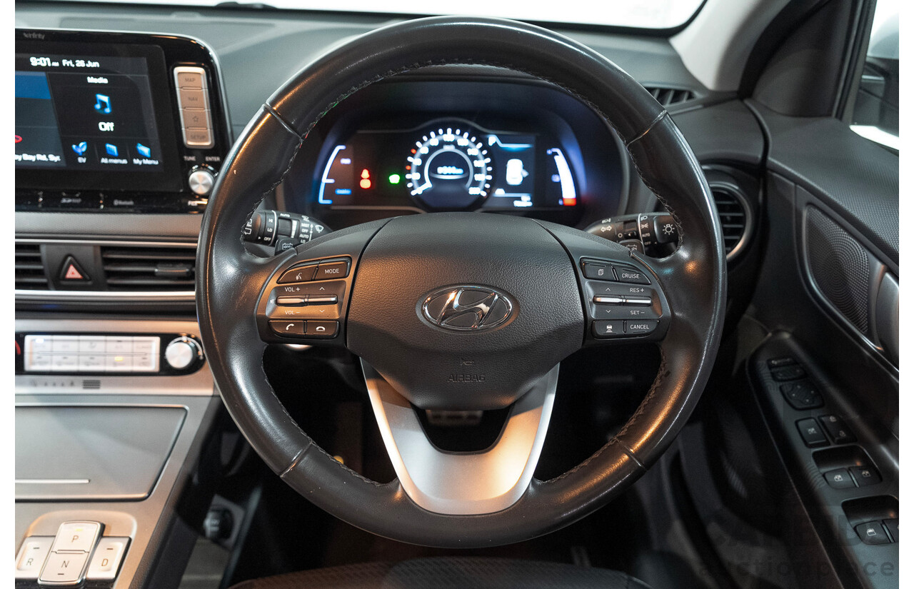 06/2019 Hyundai Kona Elite Electric OS.3 4d Wagon White Electric