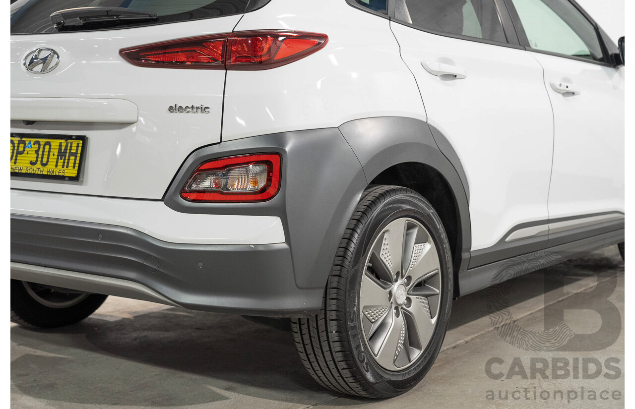 06/2019 Hyundai Kona Elite Electric OS.3 4d Wagon White Electric