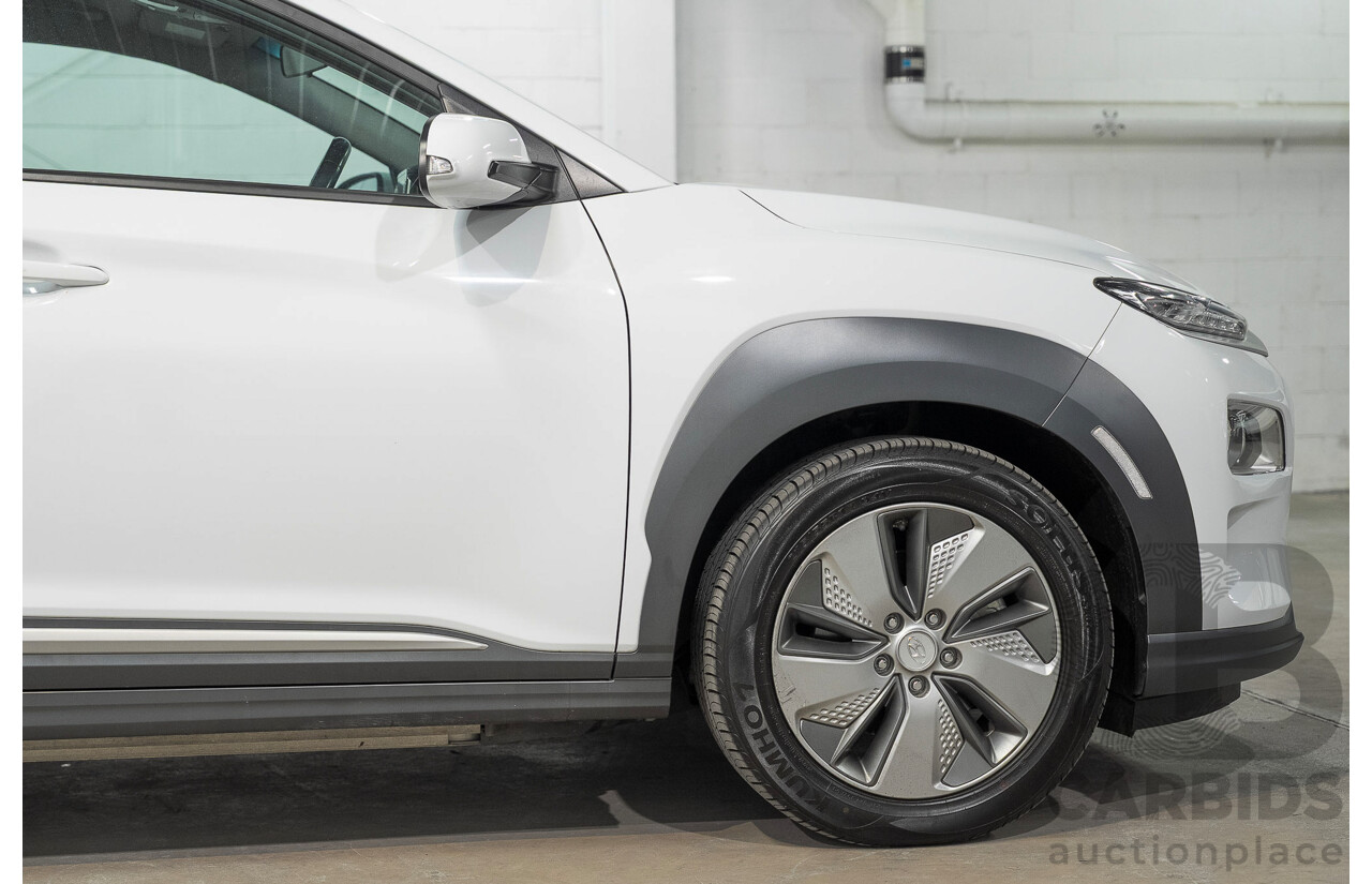 06/2019 Hyundai Kona Elite Electric OS.3 4d Wagon White Electric