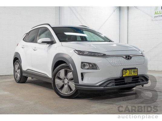 06/2019 Hyundai Kona Elite Electric OS.3 4d Wagon White Electric