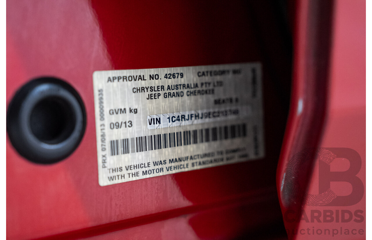 09/2013 Jeep Grand Cherokee SRT 8 (4x4) WK MY14 4d Wagon Red V8 6.4L