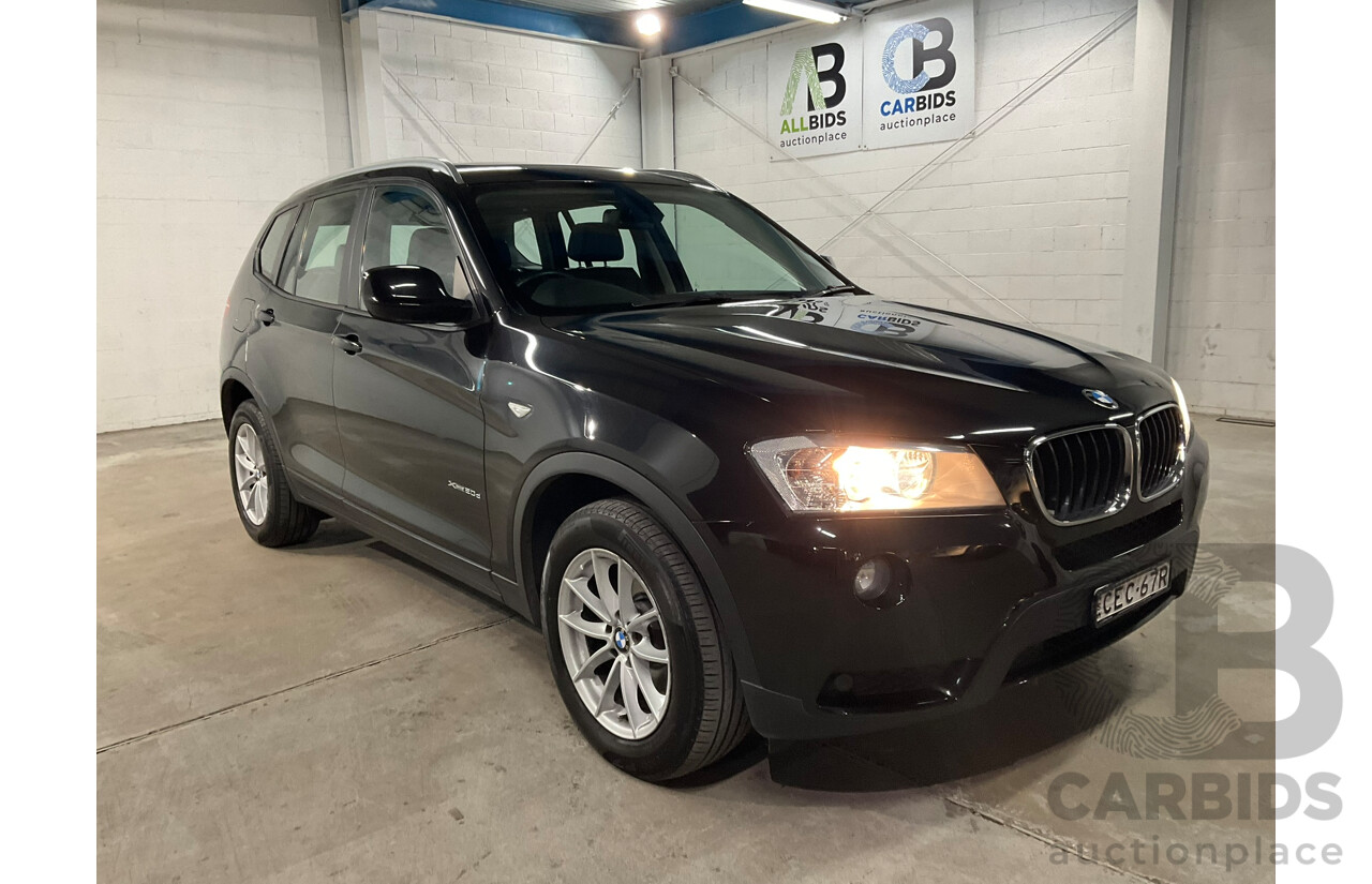 12/2011 BMW X3 xDrive20d 4WD F25 4d Wagon Black Turbo Diesel 2.0L