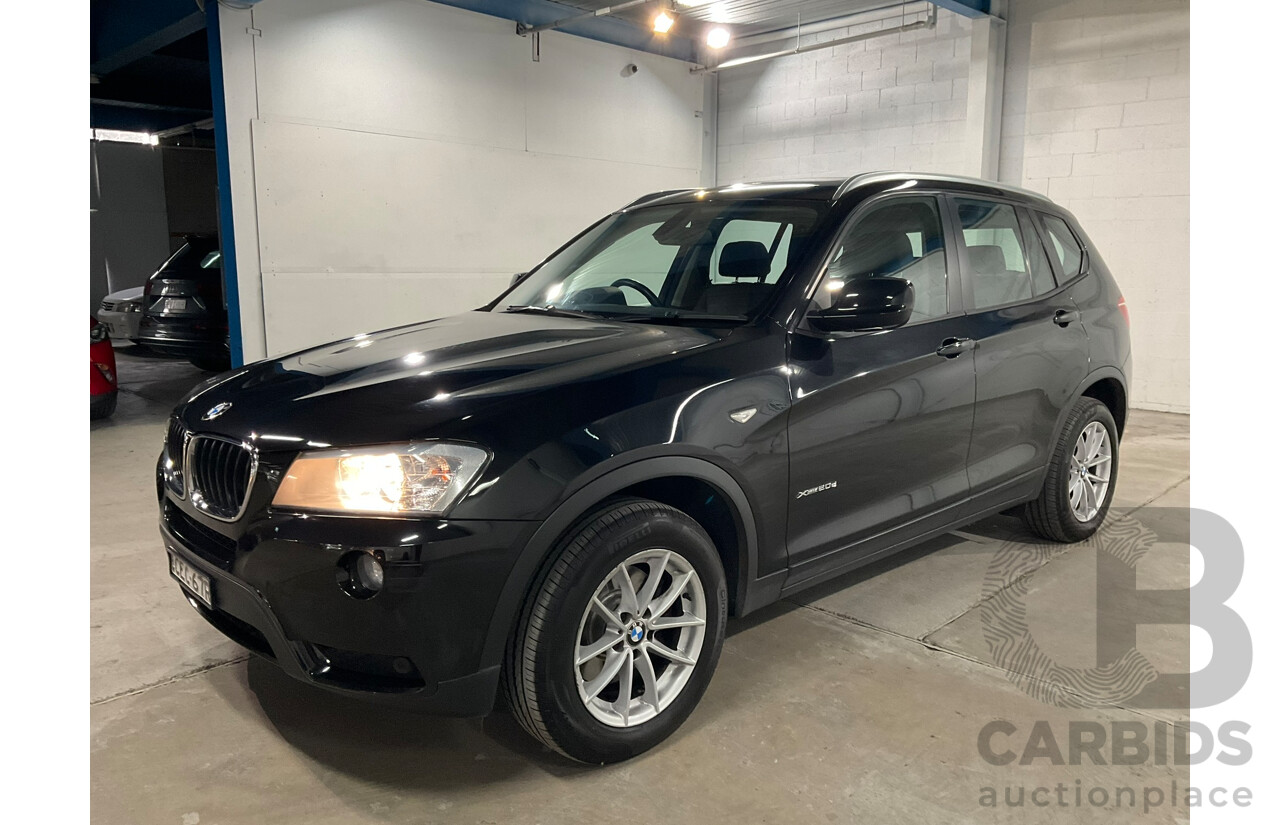 12/2011 BMW X3 xDrive20d 4WD F25 4d Wagon Black Turbo Diesel 2.0L