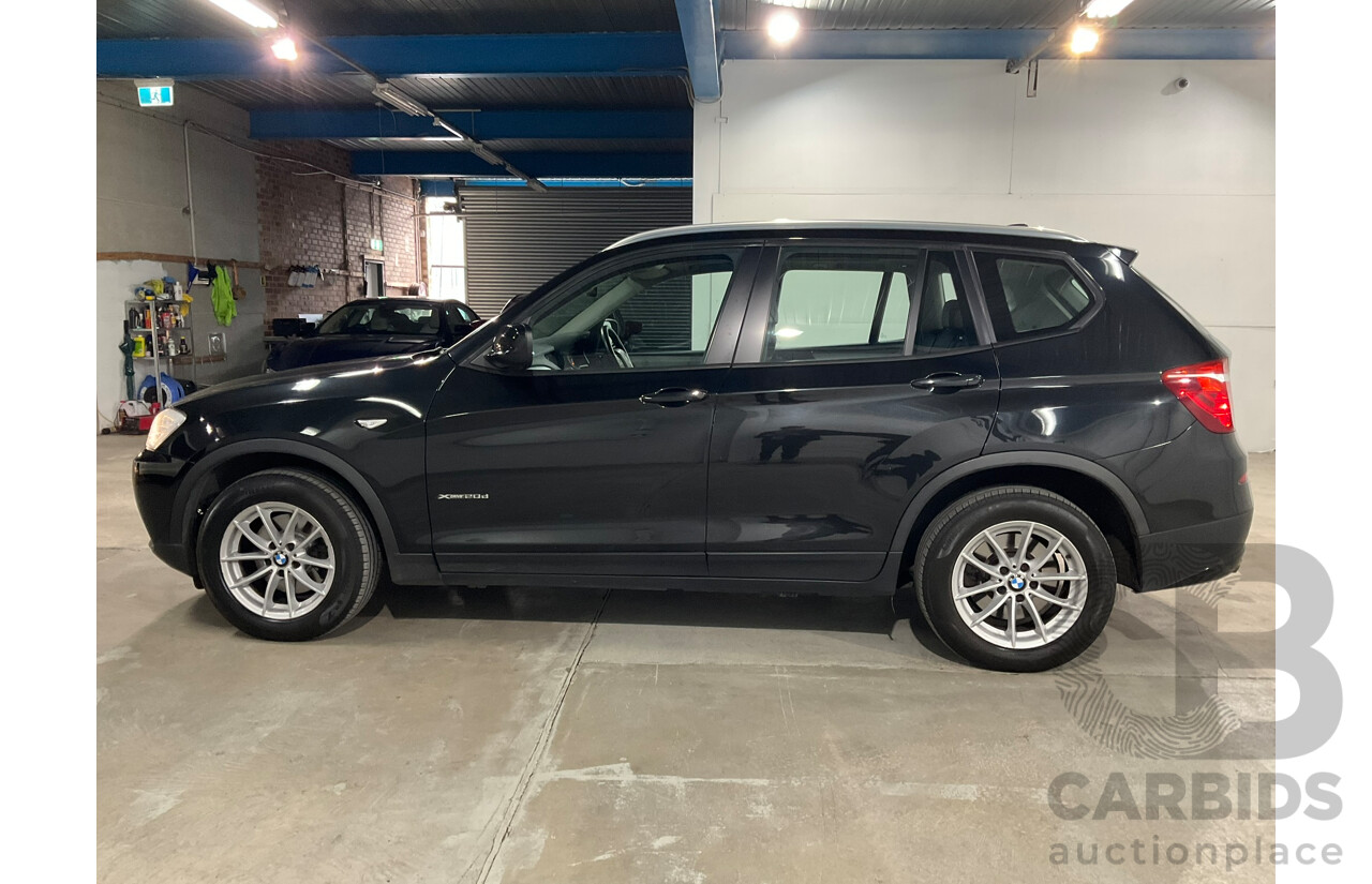 12/2011 BMW X3 xDrive20d 4WD F25 4d Wagon Black Turbo Diesel 2.0L