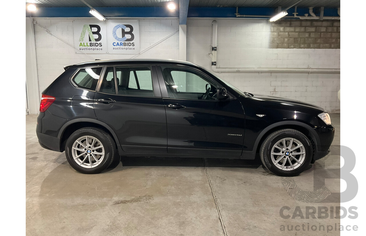 12/2011 BMW X3 xDrive20d 4WD F25 4d Wagon Black Turbo Diesel 2.0L