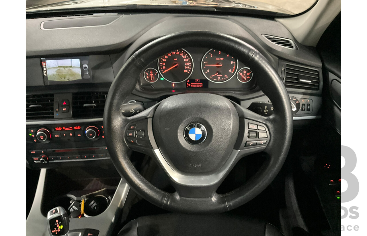 12/2011 BMW X3 xDrive20d 4WD F25 4d Wagon Black Turbo Diesel 2.0L