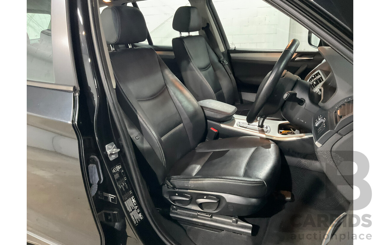 12/2011 BMW X3 xDrive20d 4WD F25 4d Wagon Black Turbo Diesel 2.0L