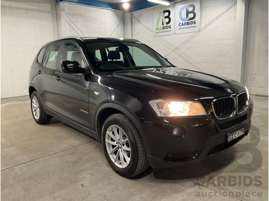 12/2011 BMW X3 xDrive20d 4WD F25 4d Wagon Black Turbo Diesel 2.0L