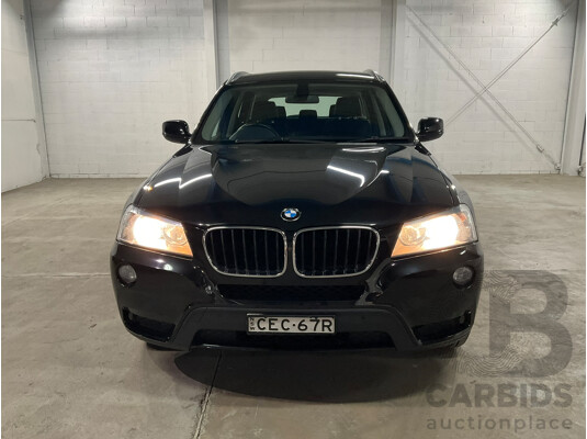 12/2011 BMW X3 xDrive20d 4WD F25 4d Wagon Black Turbo Diesel 2.0L