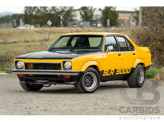 04/1974 Holden LH Torana SL/R 5000 Tribute 4d Sedan Chrome Yellow / Black V8 5.0L - Modified
