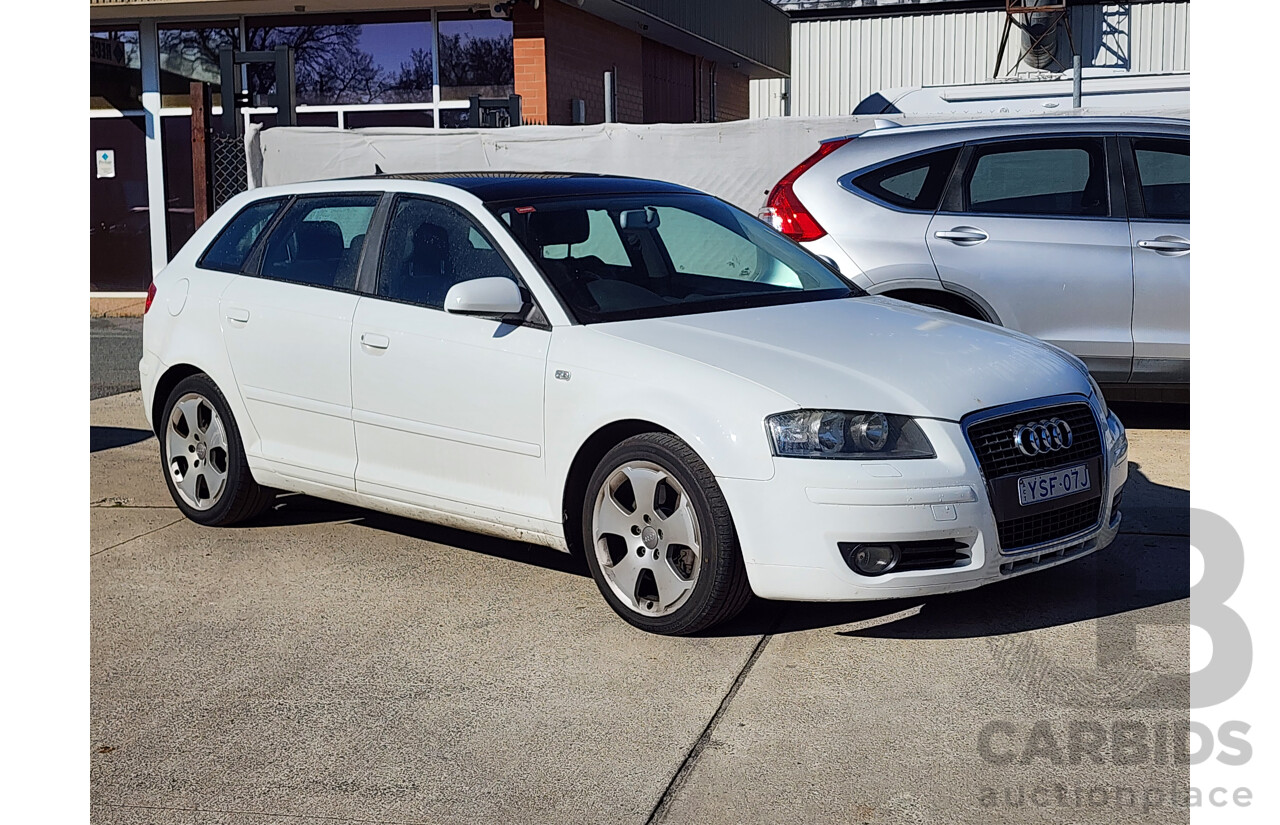 11/2008 Audi A3 Sportback 2.0 TDI Ambition 8P 5d Hatchback White 2.0L
