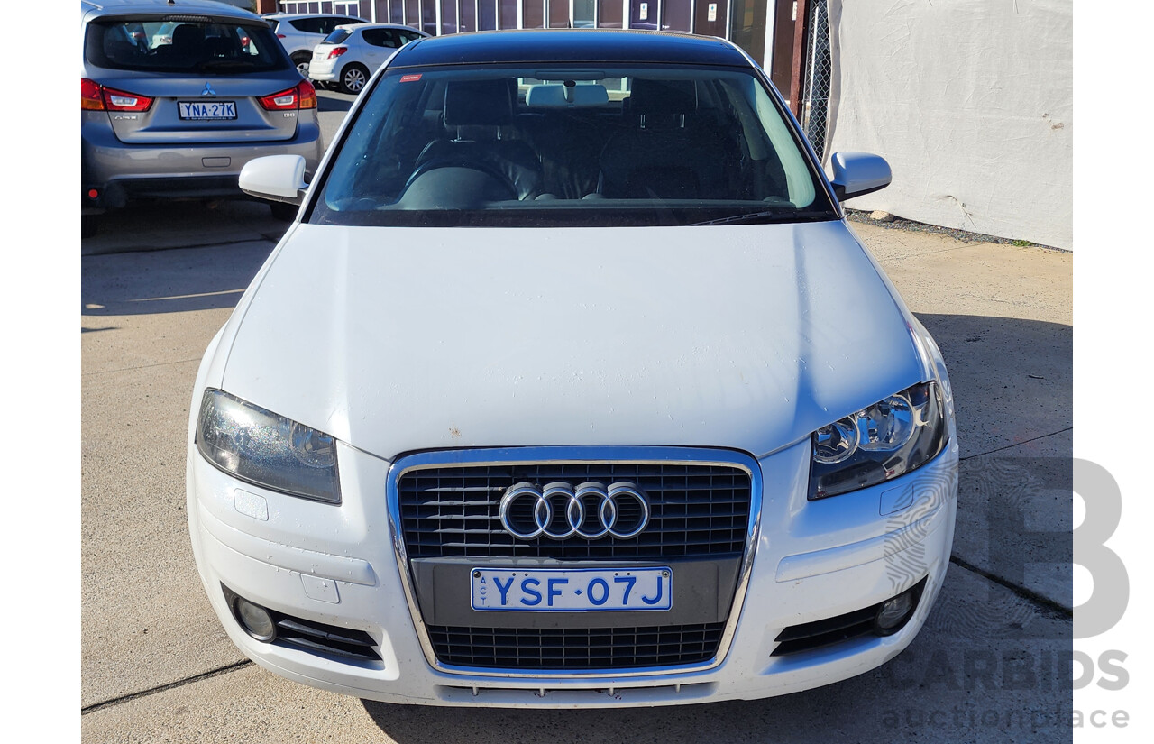 11/2008 Audi A3 Sportback 2.0 TDI Ambition 8P 5d Hatchback White 2.0L