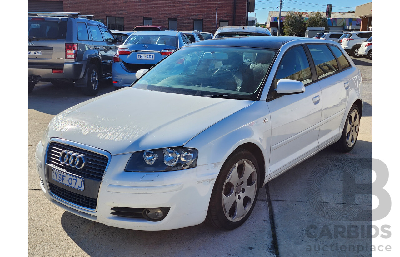 11/2008 Audi A3 Sportback 2.0 TDI Ambition 8P 5d Hatchback White 2.0L