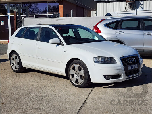 11/2008 Audi A3 Sportback 2.0 TDI Ambition 8P 5d Hatchback White 2.0L