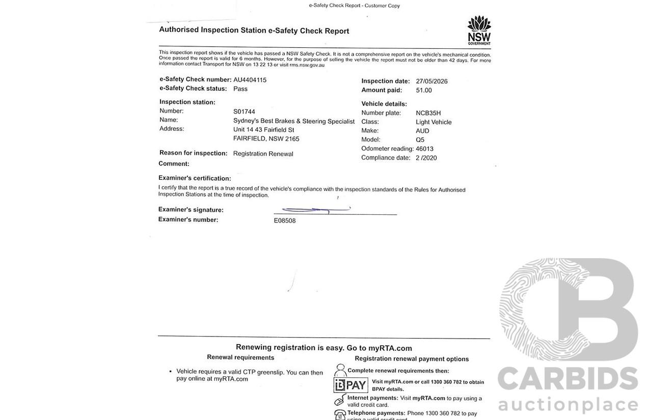 2/2020 Audi Q5 40 TDI Quattro Sport (AWD) FY MY20 4d Wagon White Turbo Diesel 2.0L