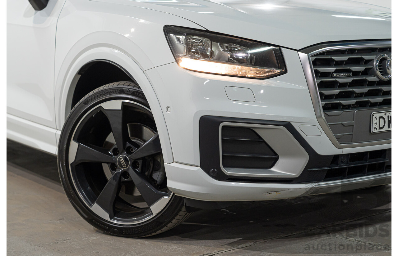 01/2018 Audi Q2 2.0 TDI Quattro Sport AWD GA MY18 4d Wagon Glacier White Metallic Turbo Diesel 2.0L