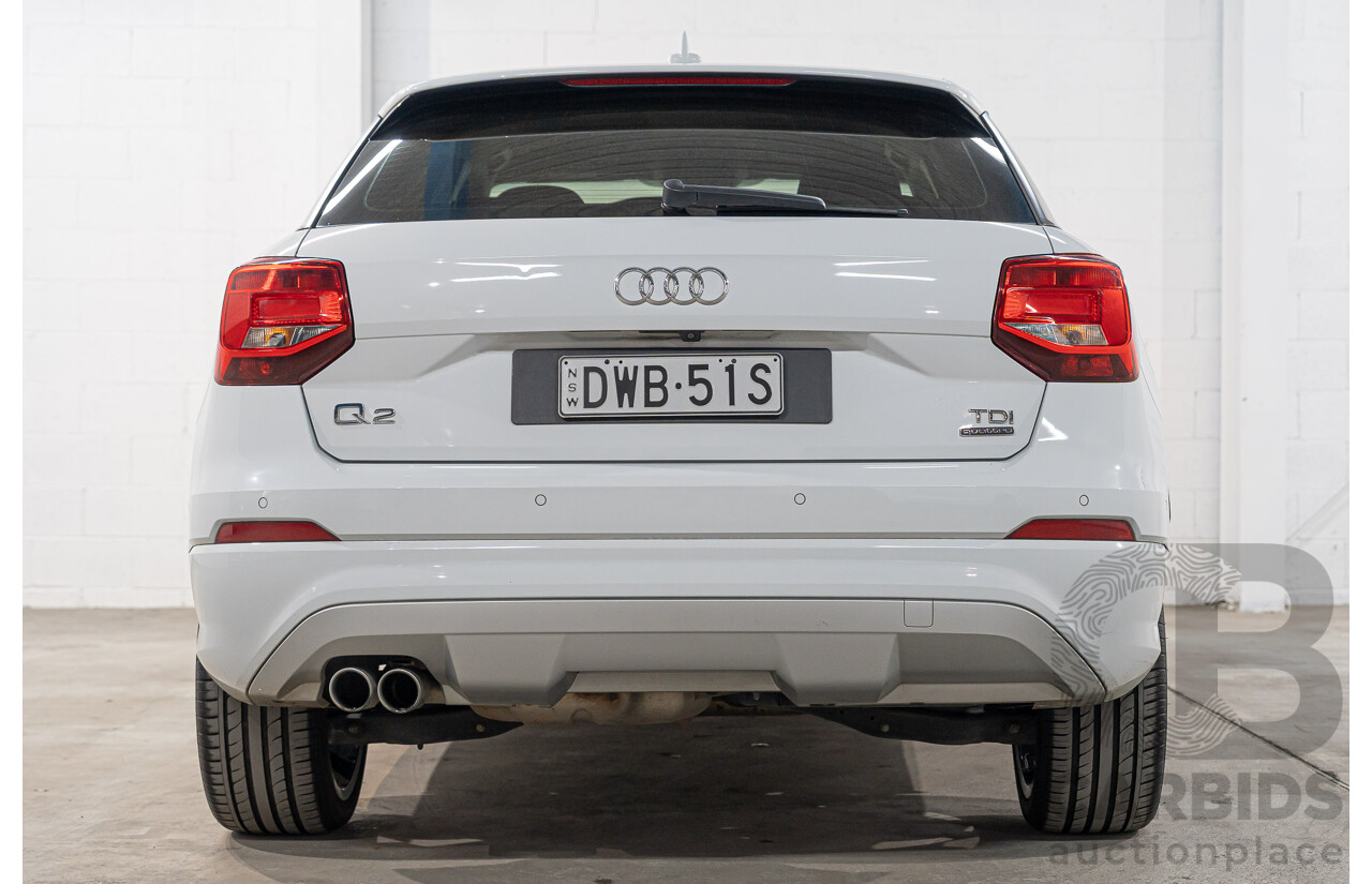01/2018 Audi Q2 2.0 TDI Quattro Sport AWD GA MY18 4d Wagon Glacier White Metallic Turbo Diesel 2.0L