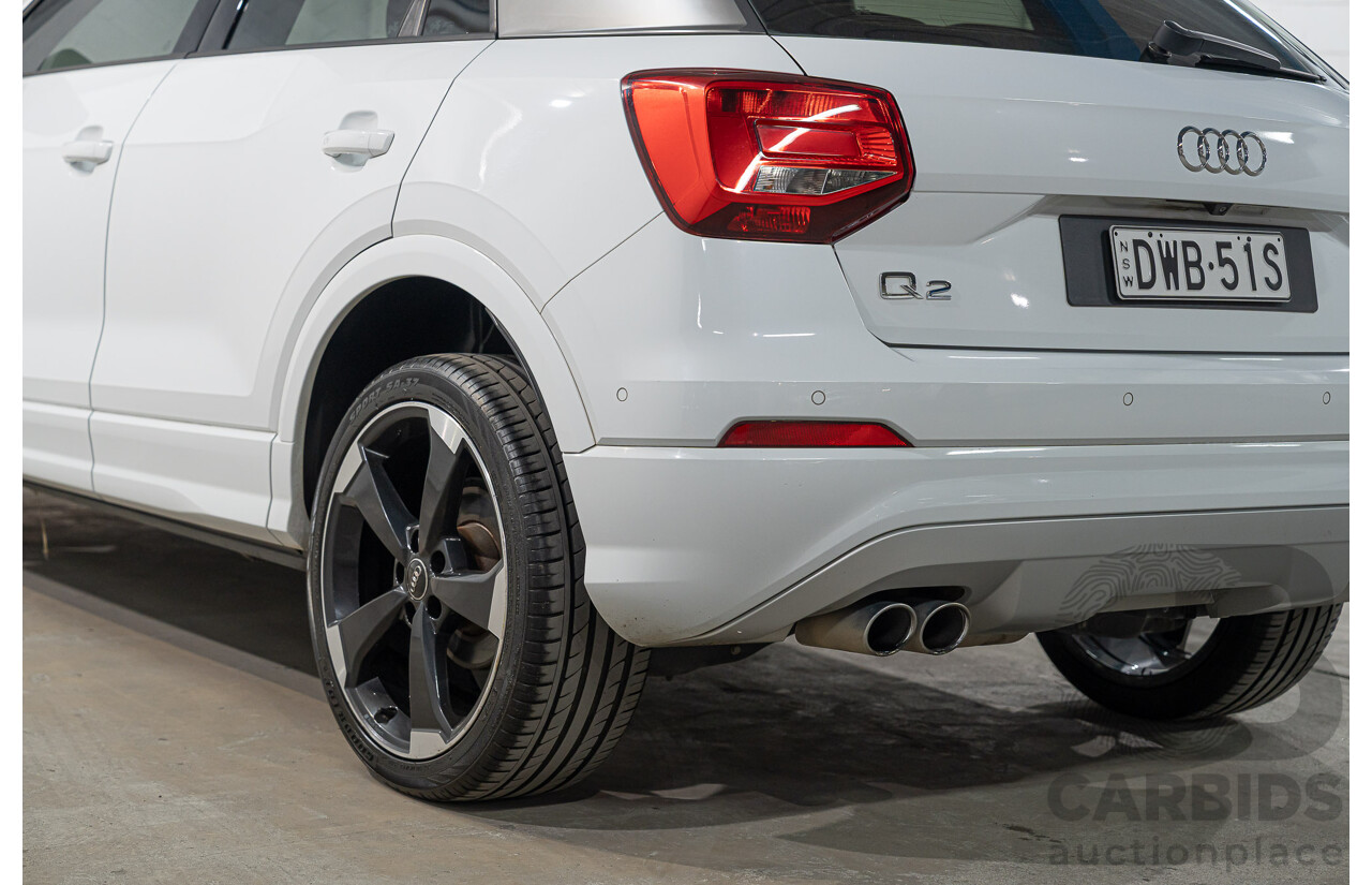 01/2018 Audi Q2 2.0 TDI Quattro Sport AWD GA MY18 4d Wagon Glacier White Metallic Turbo Diesel 2.0L