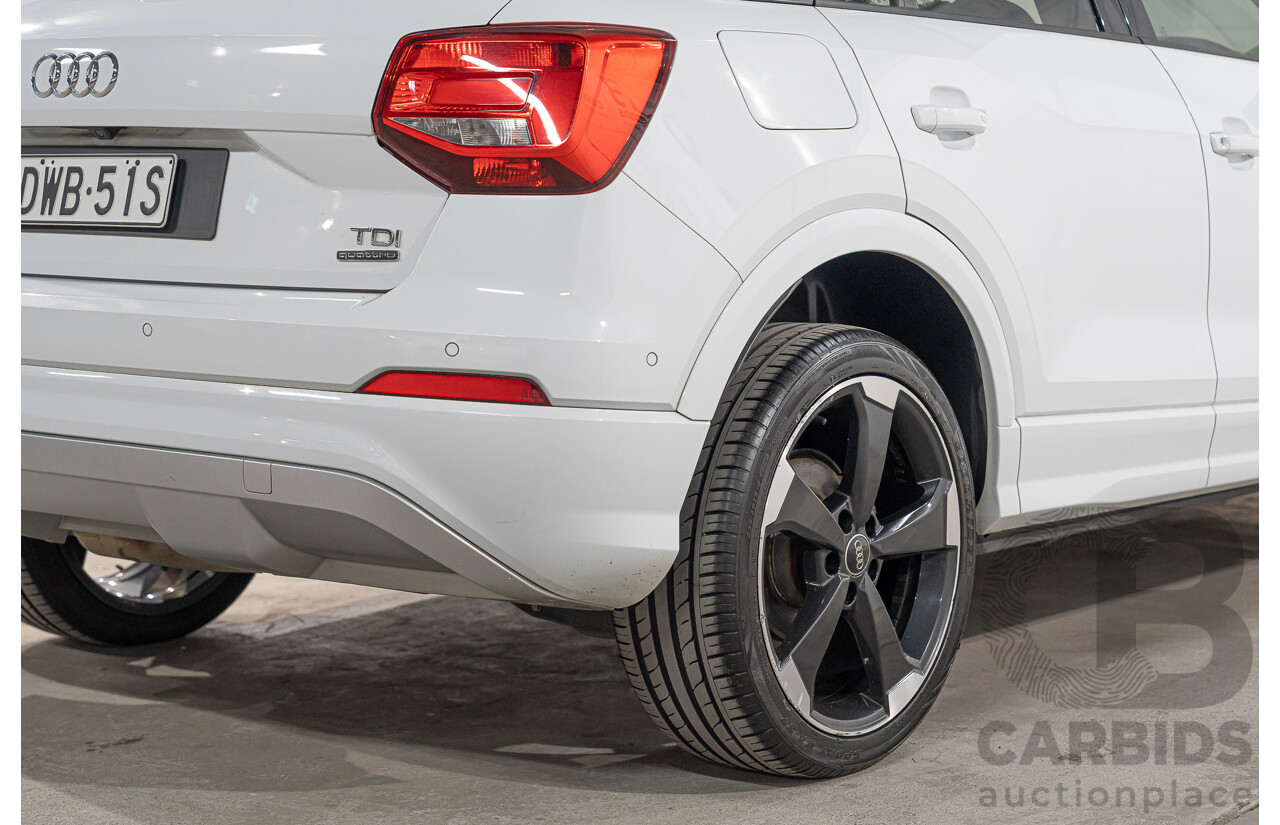 01/2018 Audi Q2 2.0 TDI Quattro Sport AWD GA MY18 4d Wagon Glacier White Metallic Turbo Diesel 2.0L
