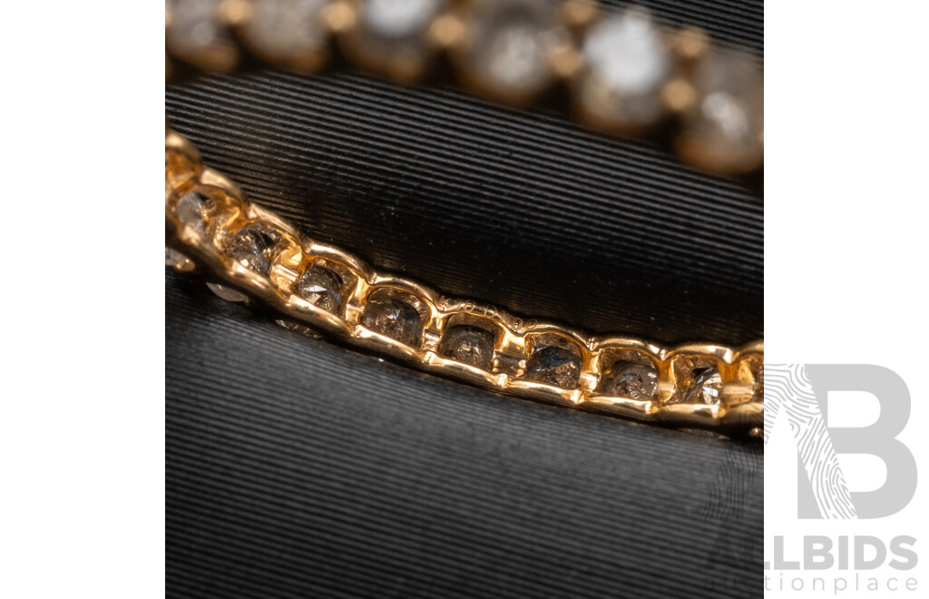 18ct Yellow Gold & Natural Diamond Full Eternity Ring - Size L