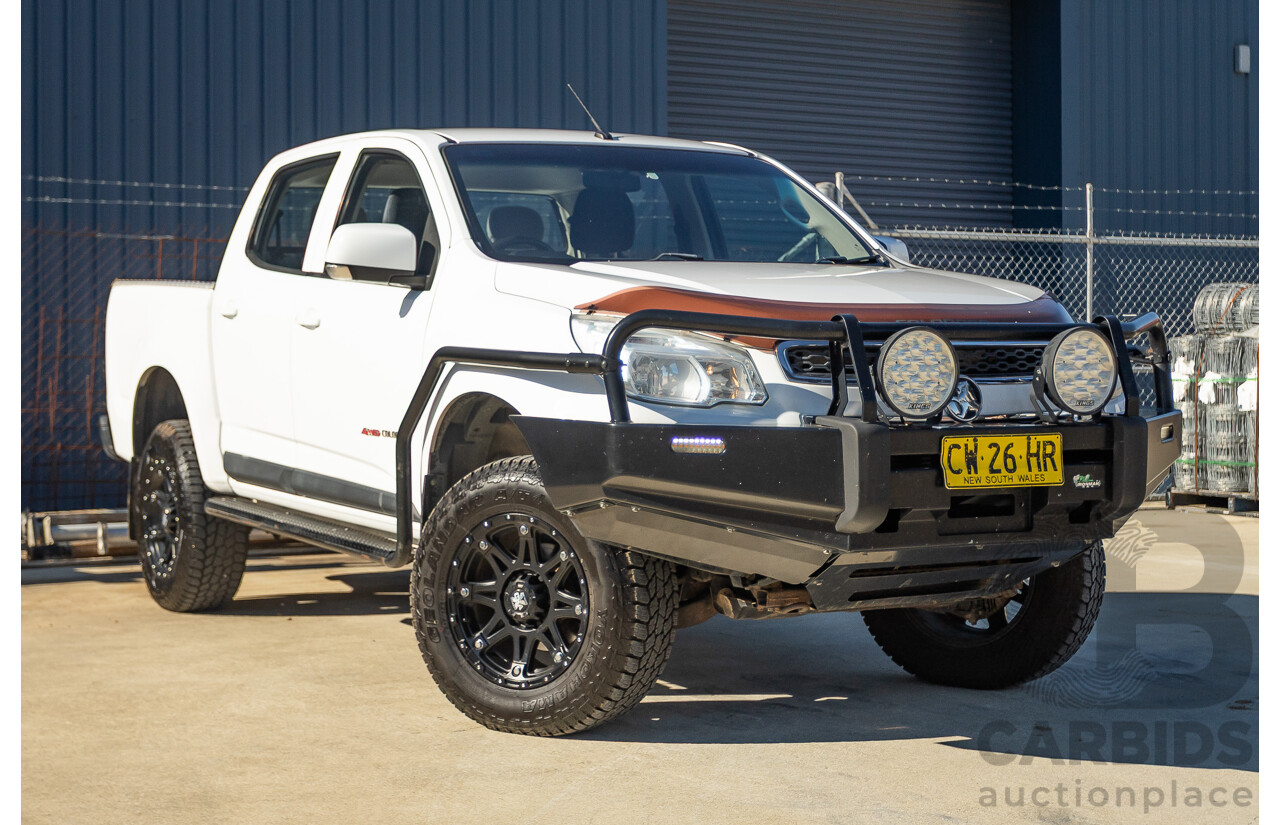 05/2015 Holden Colorado LS (4x4) RG MY16 Crew Cab Utility White Turbo Diesel 2.8L