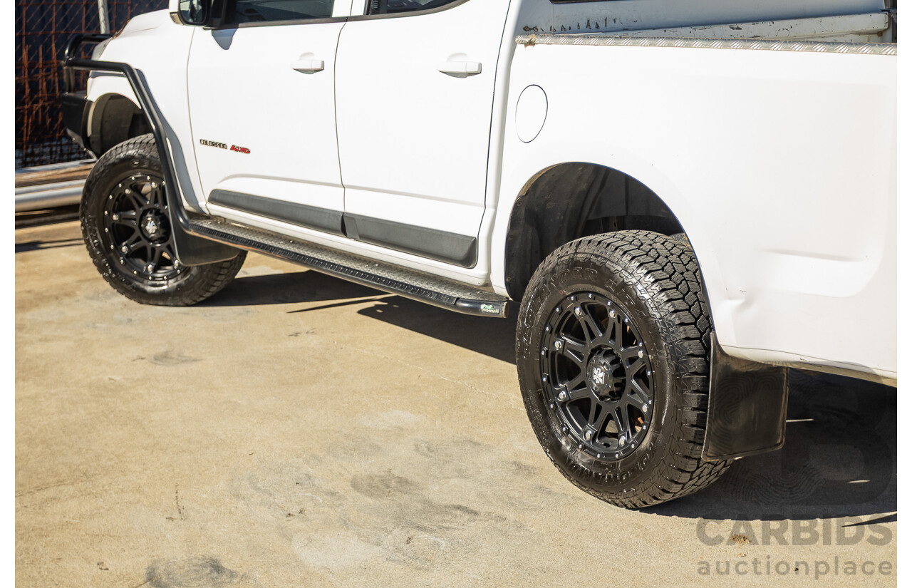 05/2015 Holden Colorado LS (4x4) RG MY16 Crew Cab Utility White Turbo Diesel 2.8L