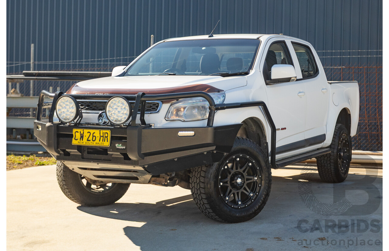 05/2015 Holden Colorado LS (4x4) RG MY16 Crew Cab Utility White Turbo Diesel 2.8L