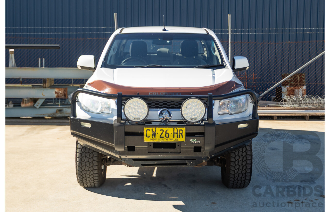 05/2015 Holden Colorado LS (4x4) RG MY16 Crew Cab Utility White Turbo Diesel 2.8L