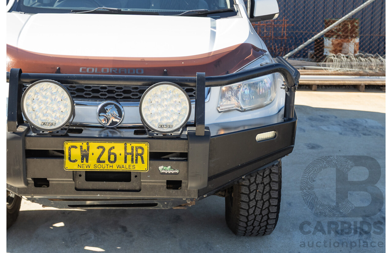 05/2015 Holden Colorado LS (4x4) RG MY16 Crew Cab Utility White Turbo Diesel 2.8L