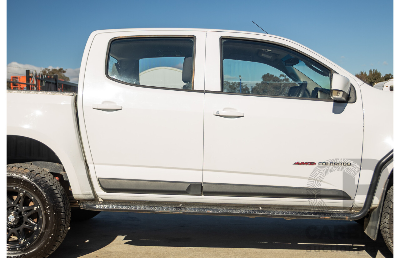05/2015 Holden Colorado LS (4x4) RG MY16 Crew Cab Utility White Turbo Diesel 2.8L