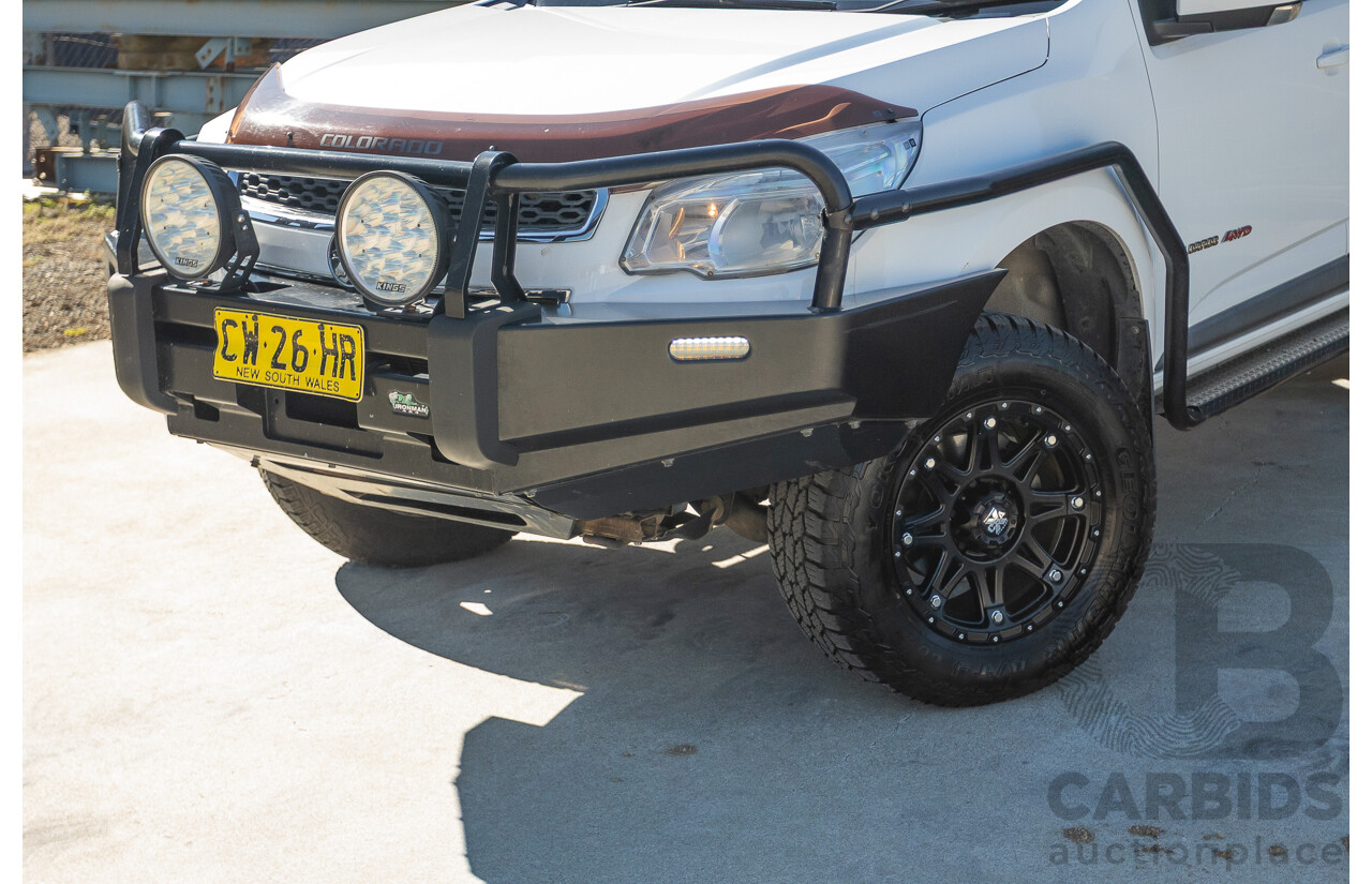 05/2015 Holden Colorado LS (4x4) RG MY16 Crew Cab Utility White Turbo Diesel 2.8L