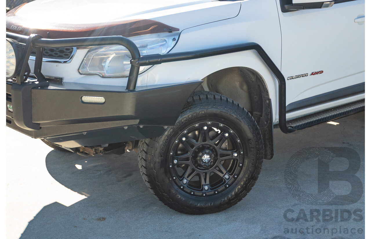 05/2015 Holden Colorado LS (4x4) RG MY16 Crew Cab Utility White Turbo Diesel 2.8L