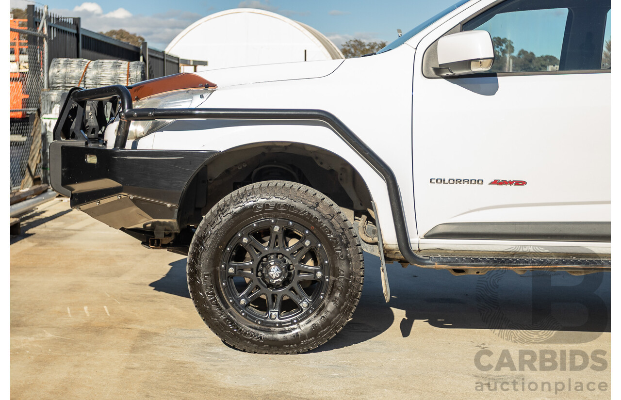 05/2015 Holden Colorado LS (4x4) RG MY16 Crew Cab Utility White Turbo Diesel 2.8L