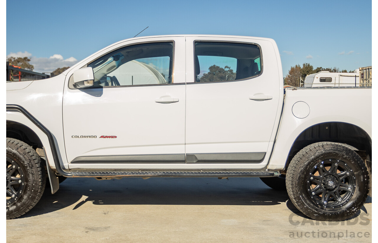 05/2015 Holden Colorado LS (4x4) RG MY16 Crew Cab Utility White Turbo Diesel 2.8L