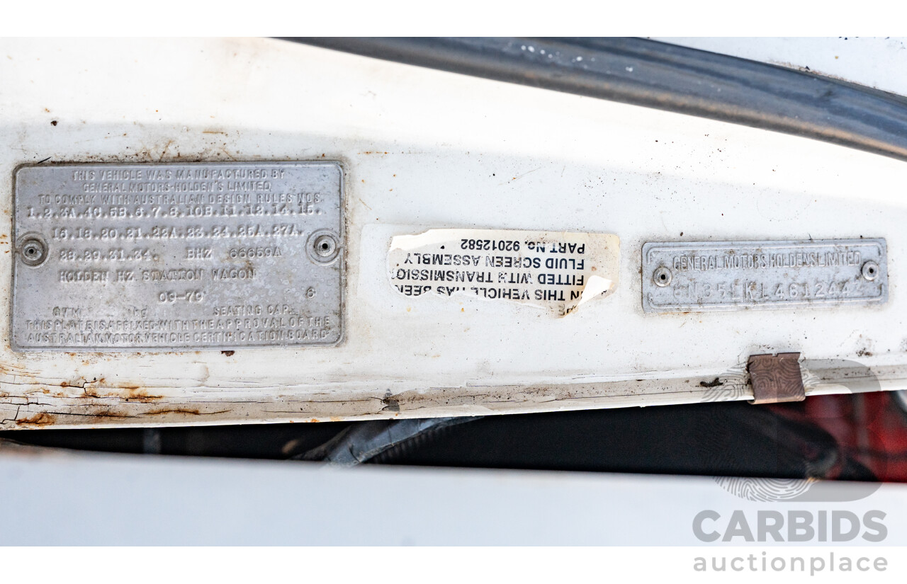 9/1979 Holden HZ Kingswood SL 4d Wagon Palais White 202ci 3.3L