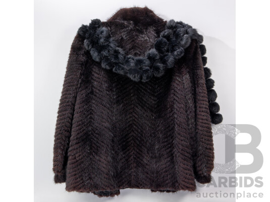 Vintage Ladies Mink Coat with Scarf