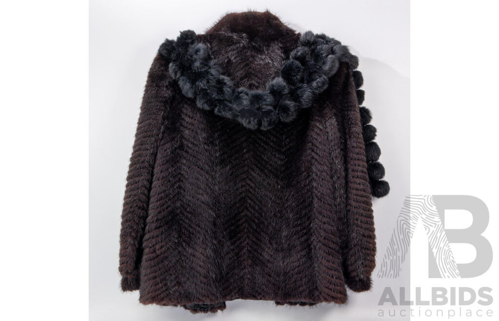 Vintage Ladies Mink Coat with Scarf