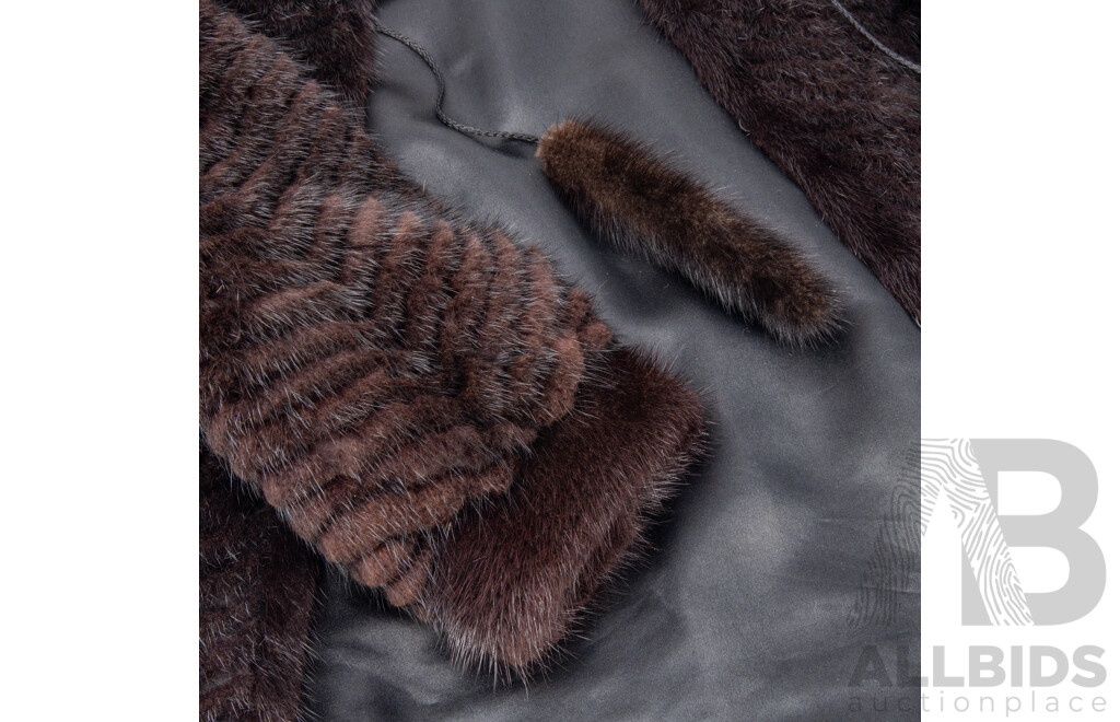 Vintage Ladies Mink Coat with Scarf