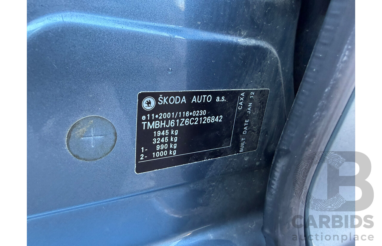 06/2012 Skoda Octavia 90 TSI FWD 1Z MY12 4D Wagon Blue 1.4L