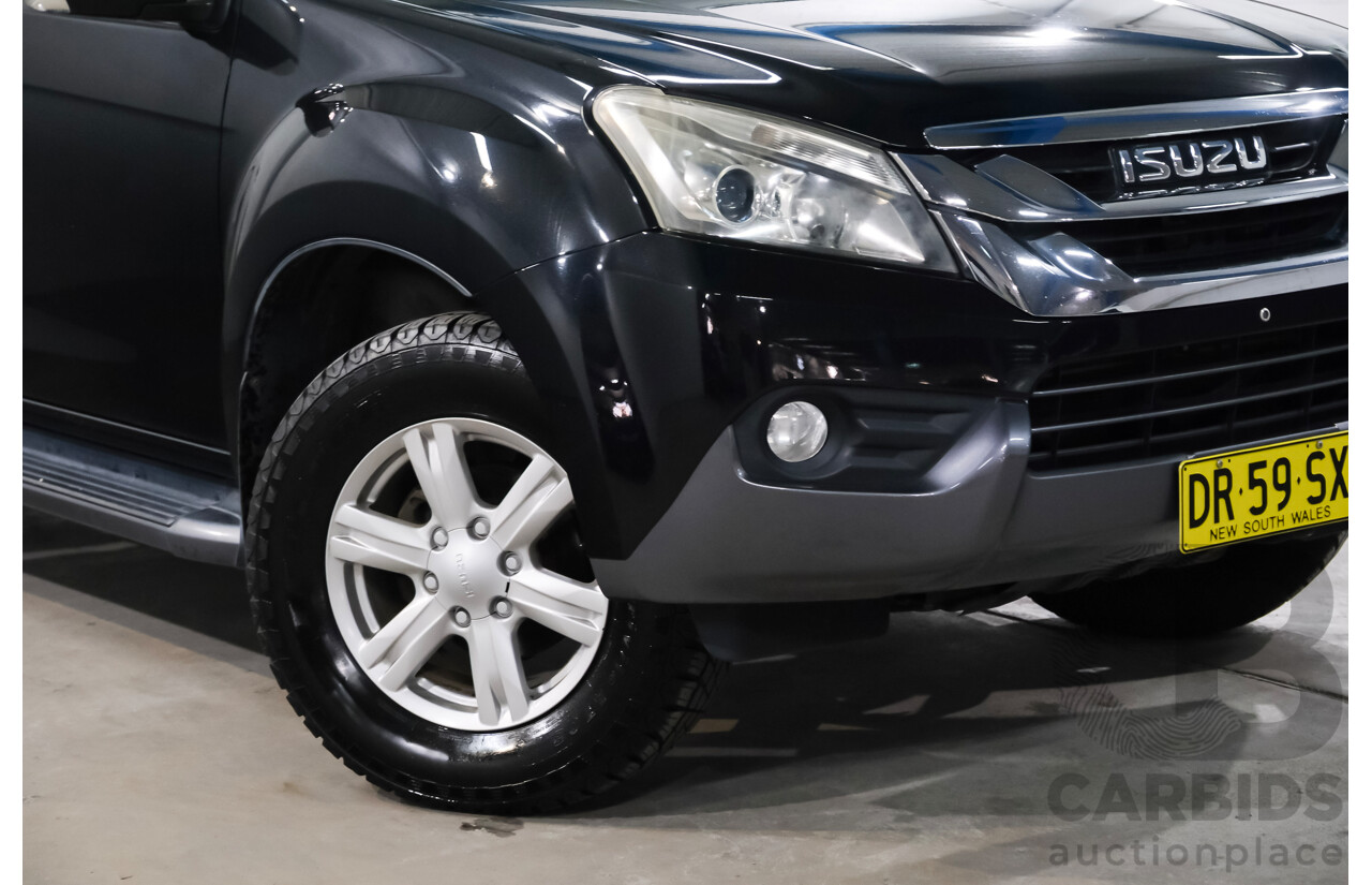03/2016 Isuzu Mu-X LS-U (4x2) UC MY15 4d Wagon Black 7 seater Turbo Diesel 3.0L