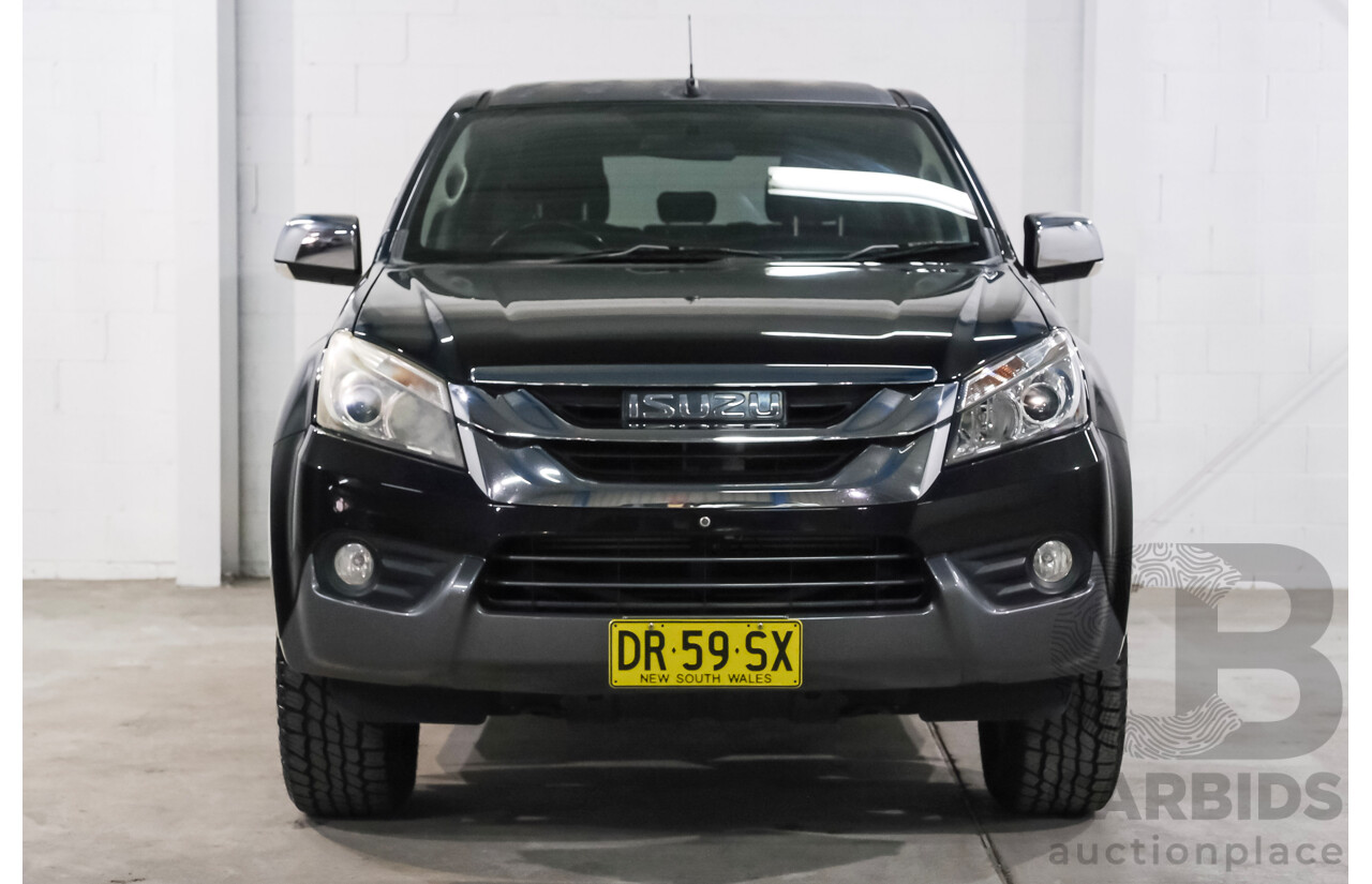 03/2016 Isuzu Mu-X LS-U (4x2) UC MY15 4d Wagon Black 7 seater Turbo Diesel 3.0L