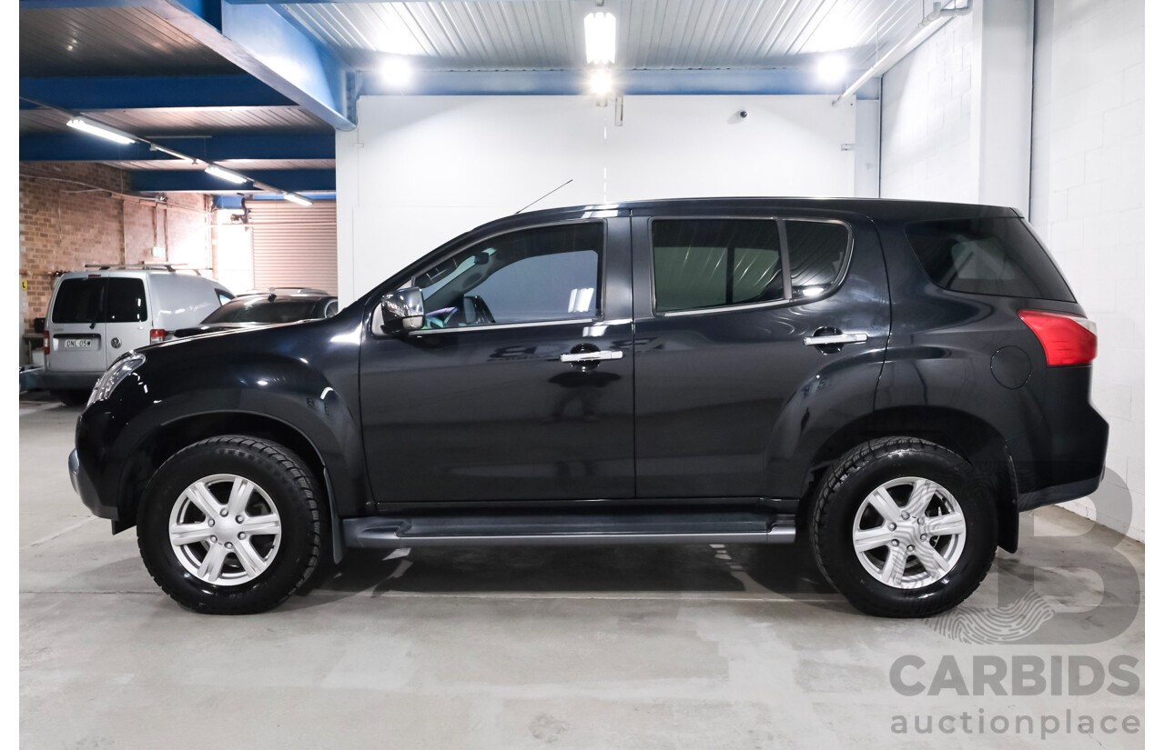 03/2016 Isuzu Mu-X LS-U (4x2) UC MY15 4d Wagon Black 7 seater Turbo Diesel 3.0L