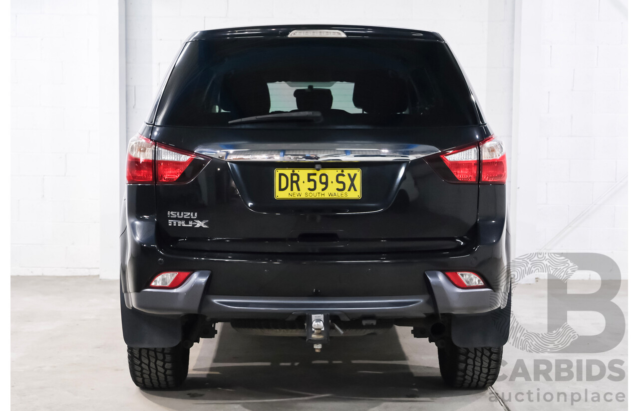 03/2016 Isuzu Mu-X LS-U (4x2) UC MY15 4d Wagon Black 7 seater Turbo Diesel 3.0L