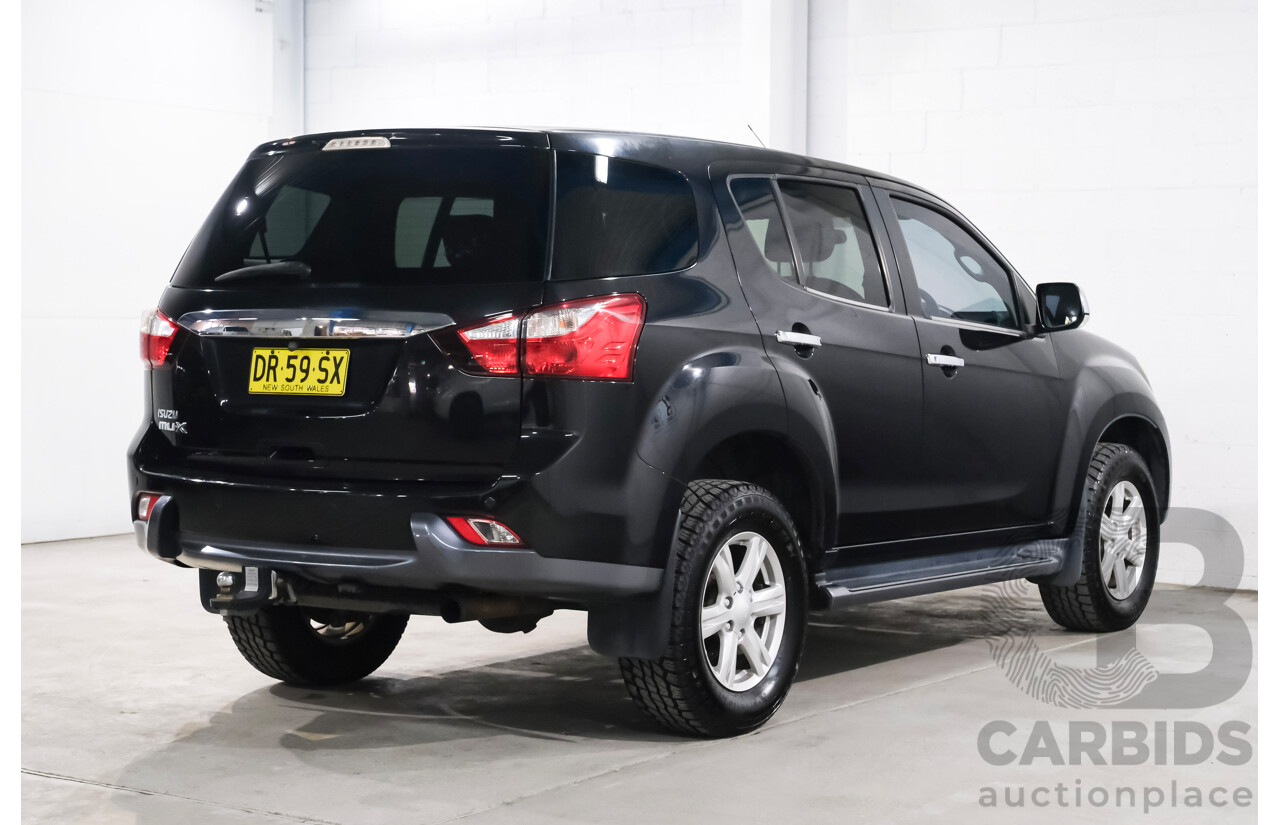 03/2016 Isuzu Mu-X LS-U (4x2) UC MY15 4d Wagon Black 7 seater Turbo Diesel 3.0L