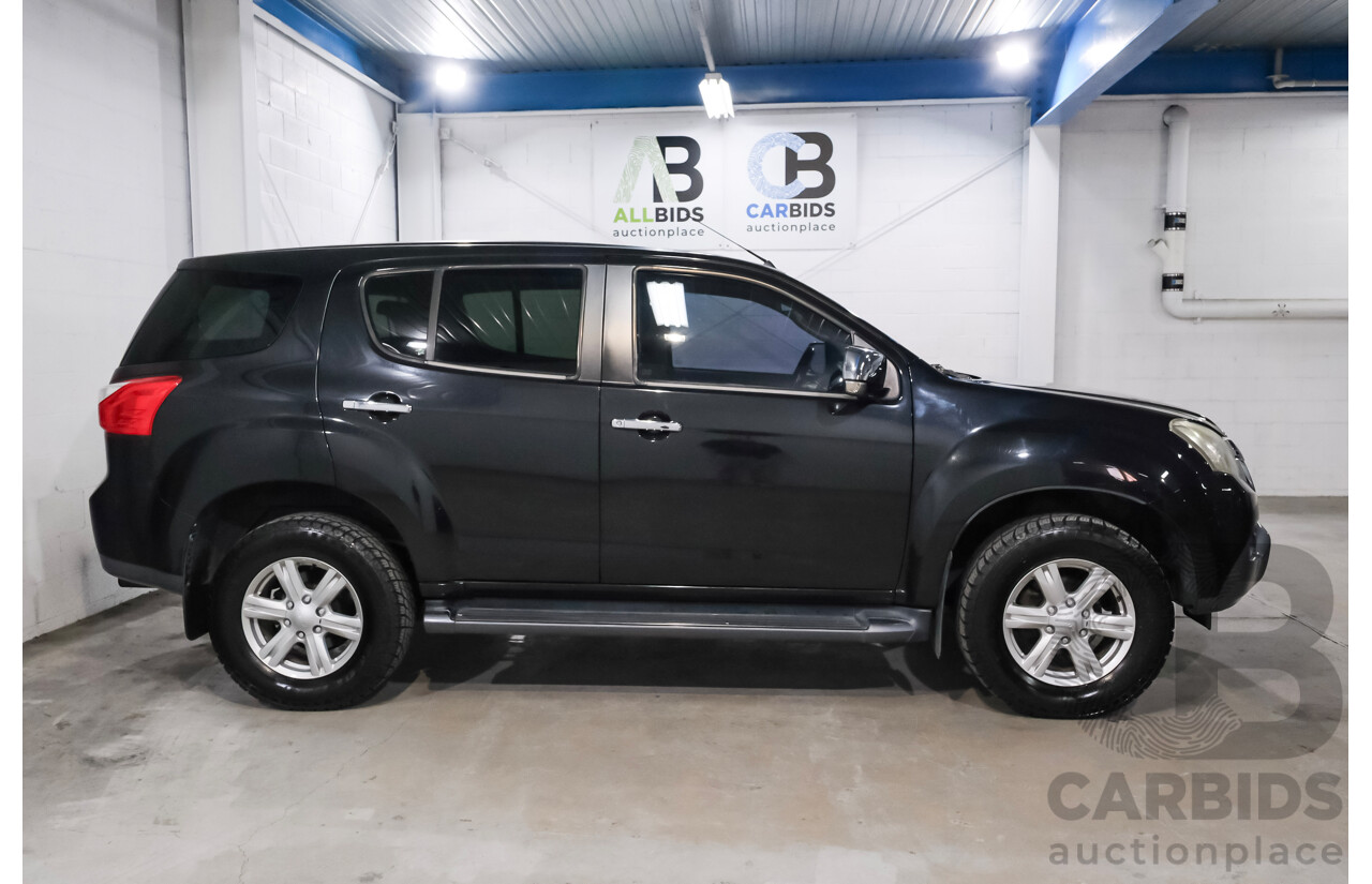 03/2016 Isuzu Mu-X LS-U (4x2) UC MY15 4d Wagon Black 7 seater Turbo Diesel 3.0L